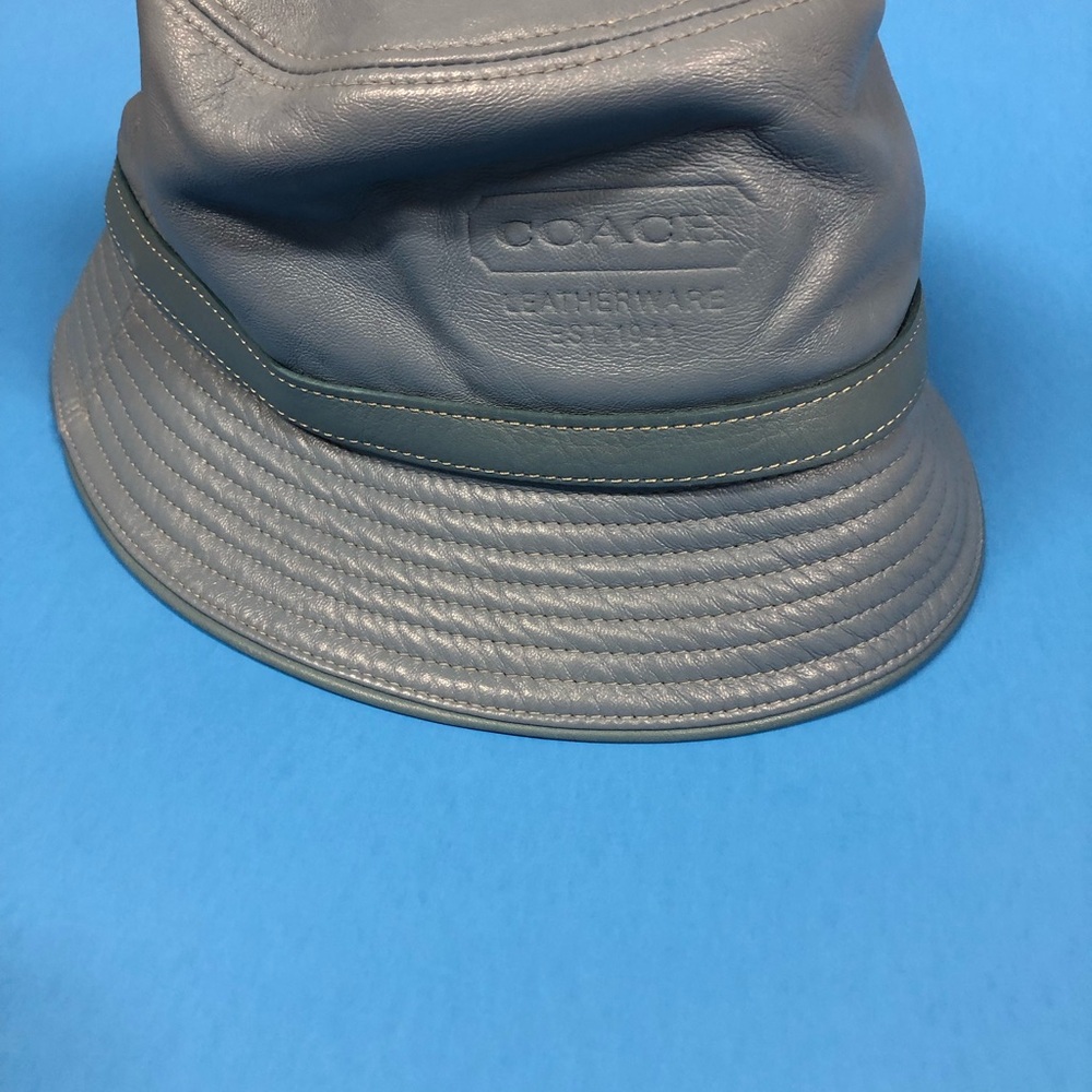 Coach leather bucket hat